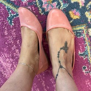 Pink flats